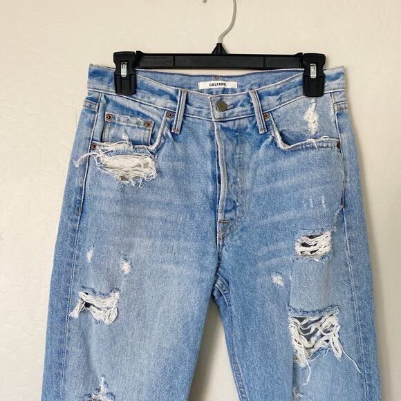 GRLFRND Helena High-Rise Straight Distressed Mom Jean Size 26 - Picture 4 of 9